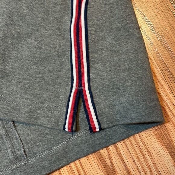 Banana Republic Grey to w/red blue braid Sleeveless Tank summer Patriotic shirt - Picture 9 of 10